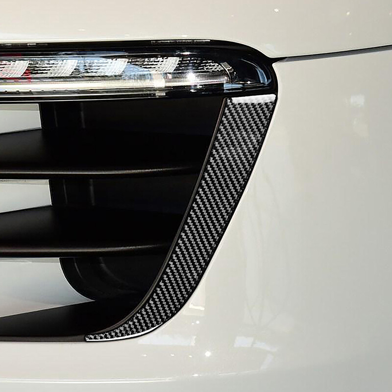 Car Foglight Eyebrow Frame Daylight Trim Carbon Fiber For Porsche Macan 2014-17