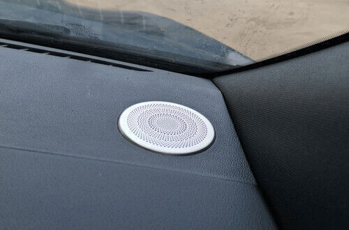 2PCS Silver Steel Frame Cover Trim For Ford Escape Kuga 20-21 Dashboard Speaker
