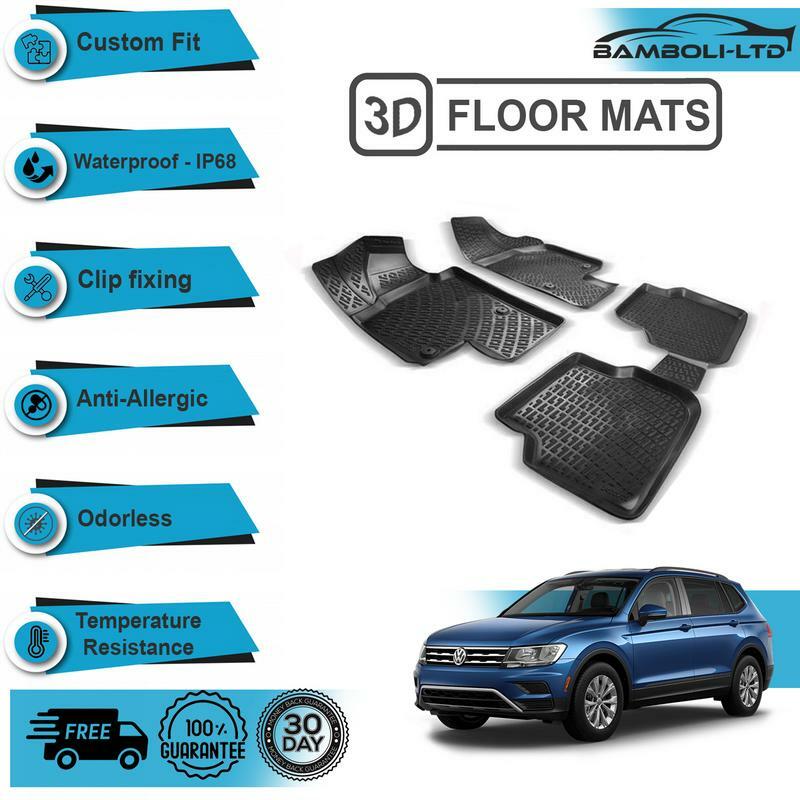 ALL WEATHER PRODUCTION 4 PCS 3D FLOOR MAT SET FIT FOR TIGUAN SUV 2016 – 2019