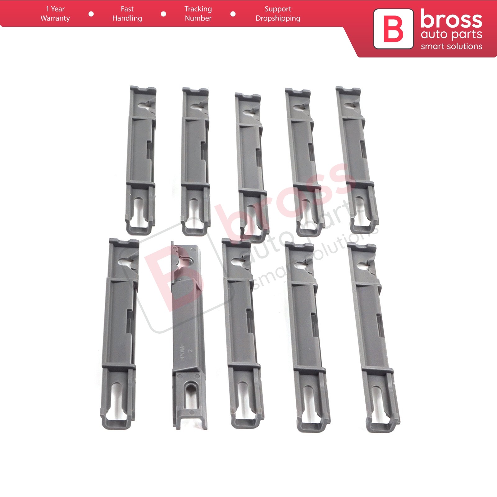 10 Pcs Front Windshield Glass Side Molding Fastener for Citroen Peugeot 811025