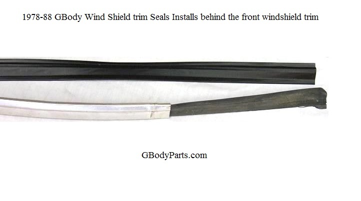1978-1988 GBody Reproduction Windshield Trim Plastic seal 3 pc weatherstrip kit