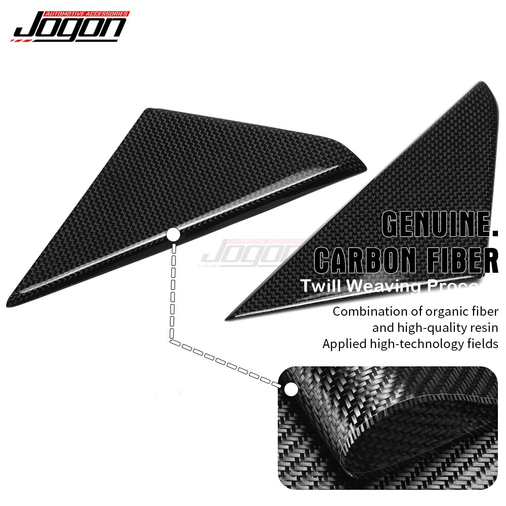 For Porsche 992 Plain Carbon Exterior Triangle Window Trim Bezel Targa 2019-2024