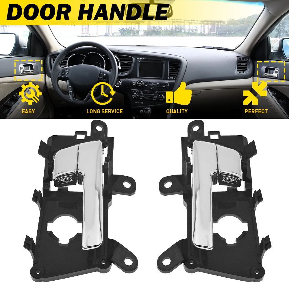 Inner Interior Door Handle Black Front Driver/Passenger For 11-13 Kia Optima EK