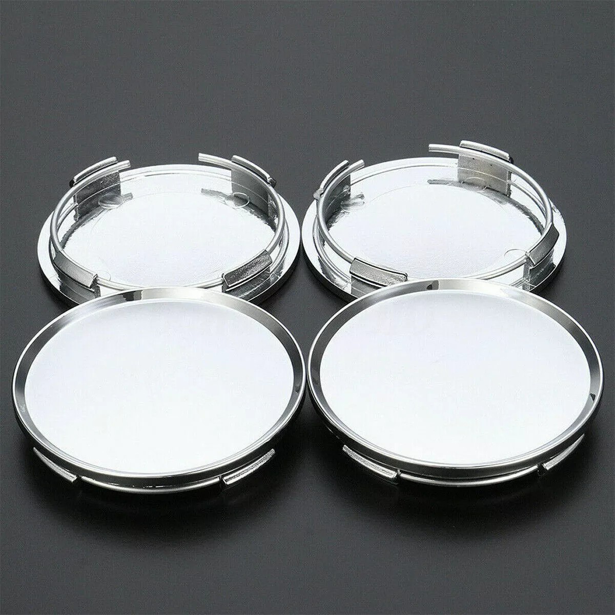 4pcs Universal 63mm Chrome Wheel Center Hub Caps Trim Car Exterior Accessories