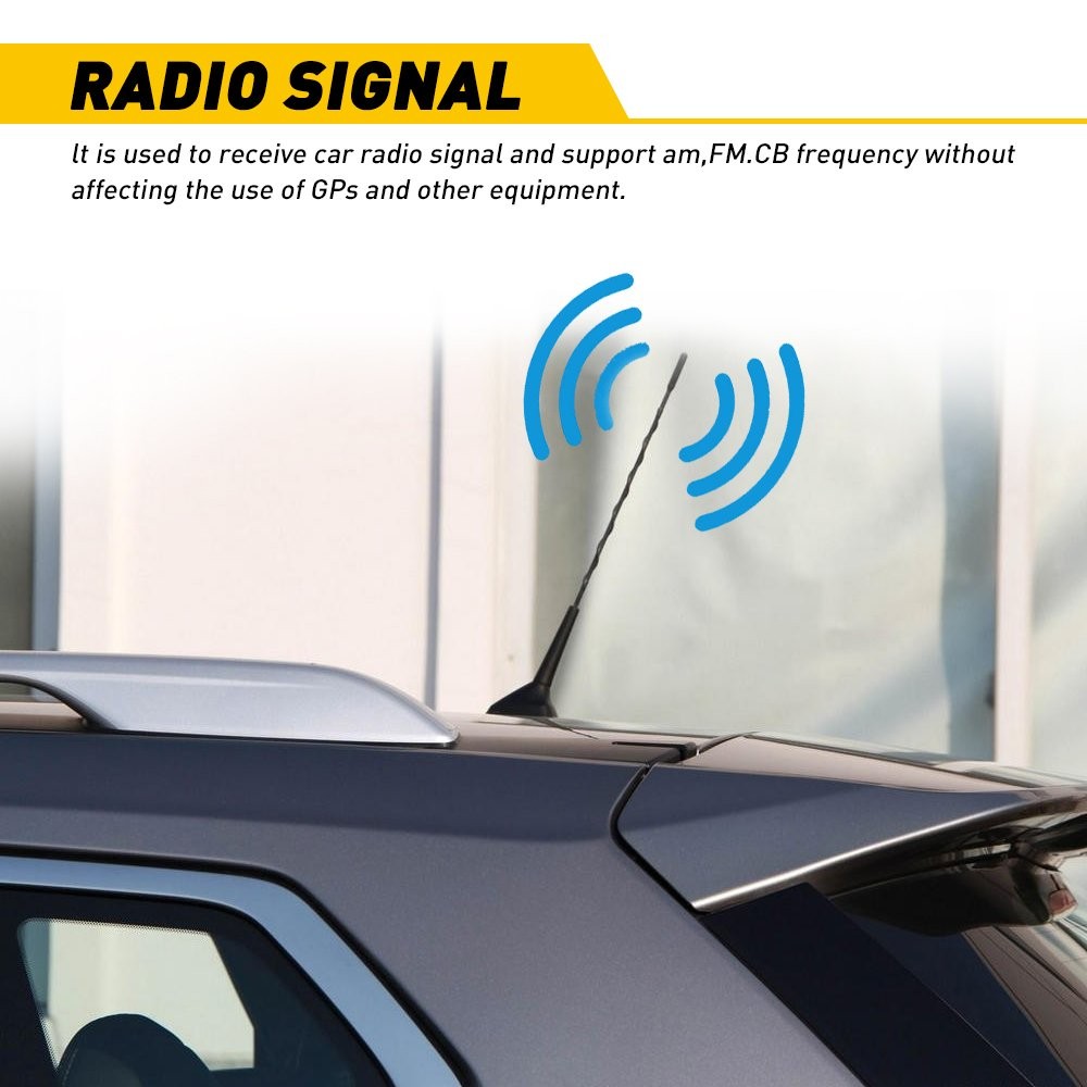 1-10x 16″in Stereo Radio Antenna Waterproof Rubber Aerial Universal For Boat Car