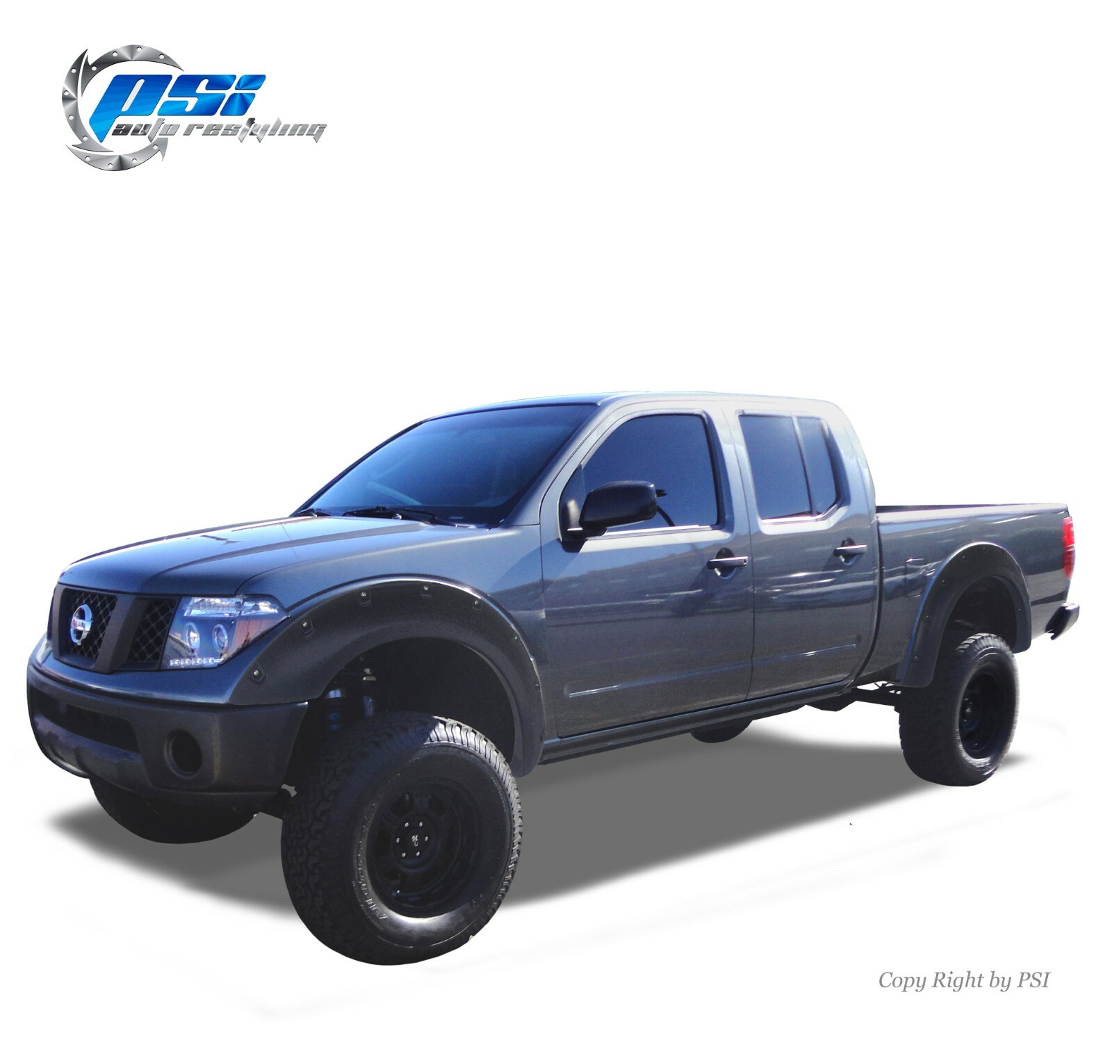 Textured Pop-Out Bolt Fender Flares Fits Nissan Frontier 06-20 ; 6’1″ Bed Only