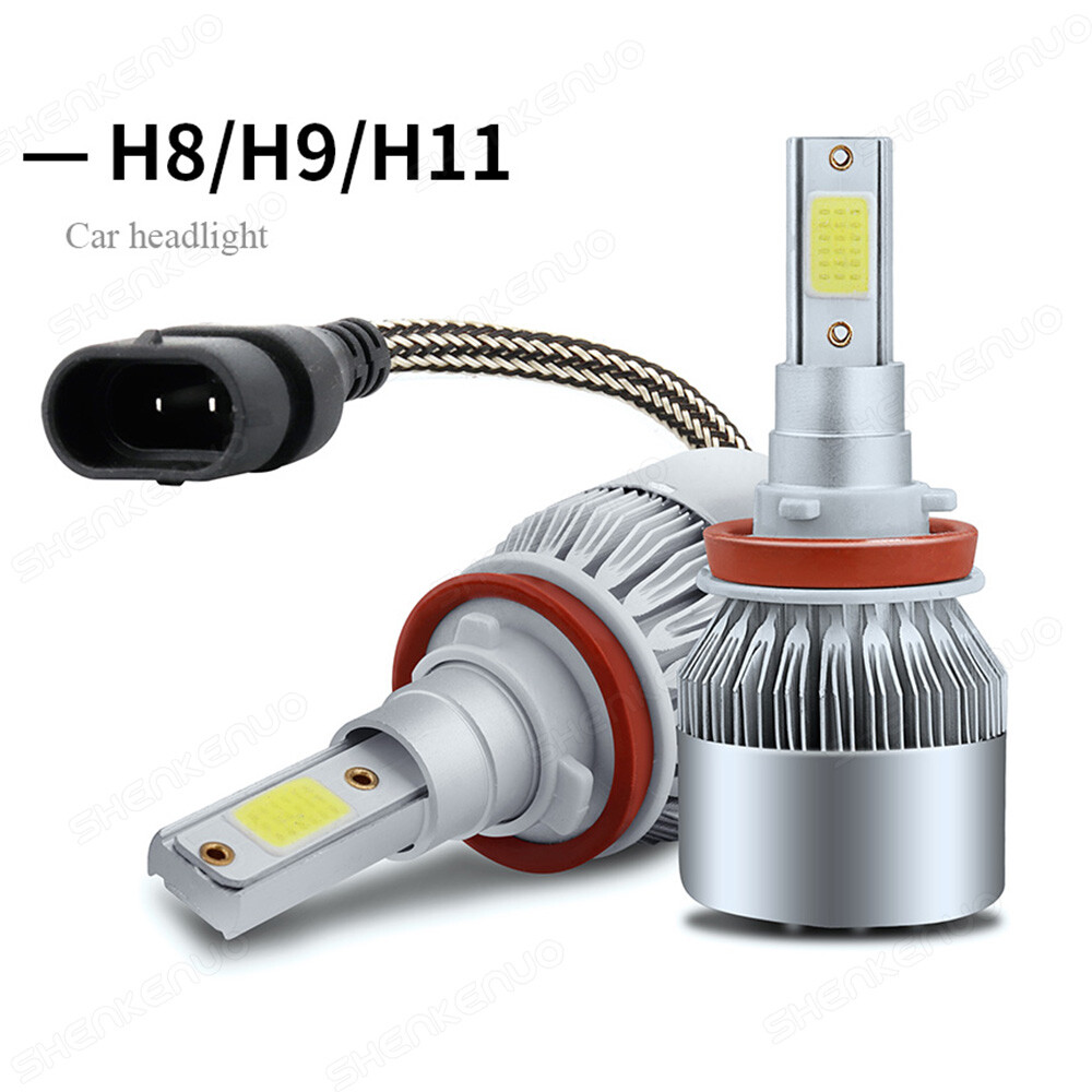 For Ram 1500 2500 3500 2013-2019 -2pc 8000K Ice Blue LED Headlight Bulb Low Beam