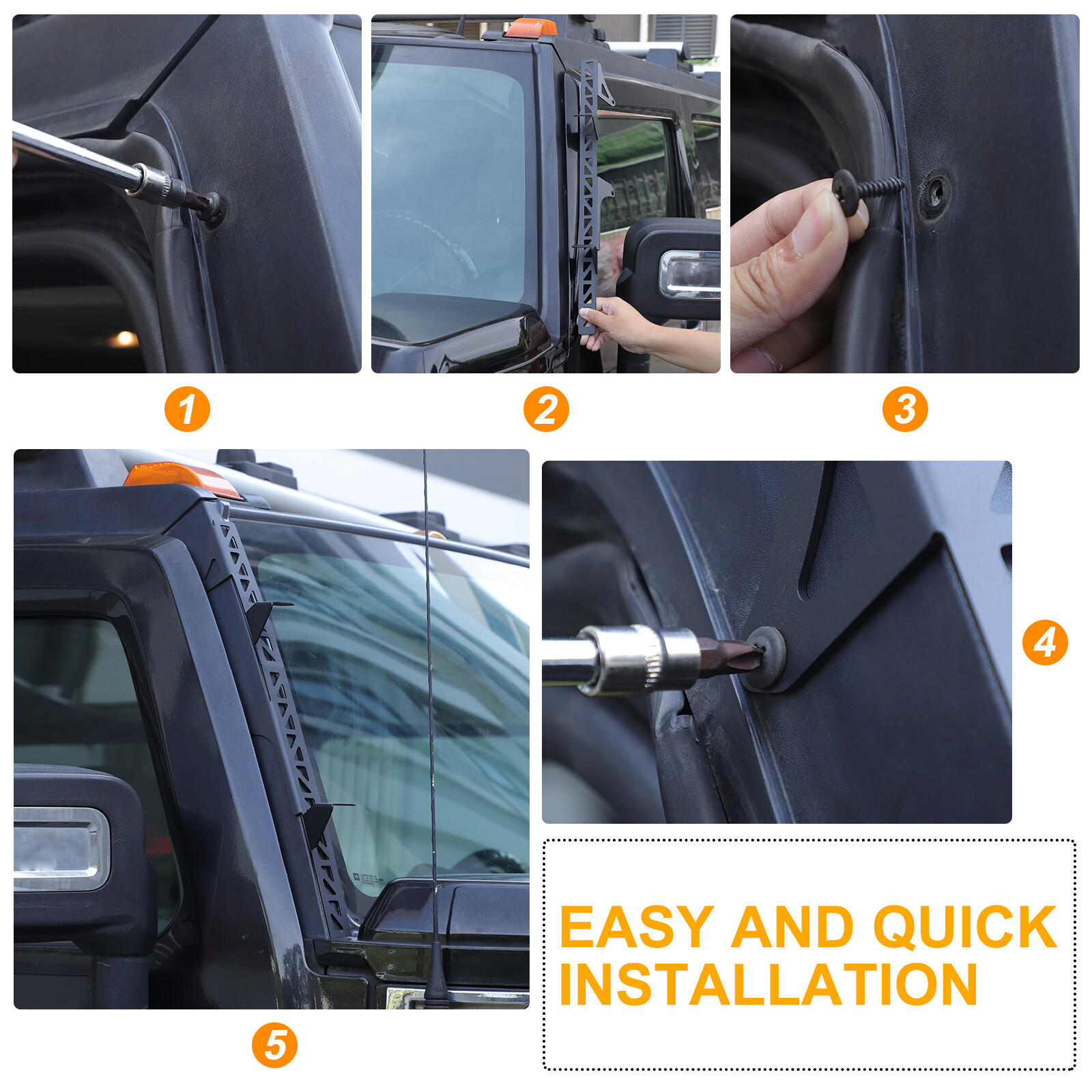 Fits For Hummer H2 2003-09 Windshield A-Pillar Outdoor Bracket Left & Right
