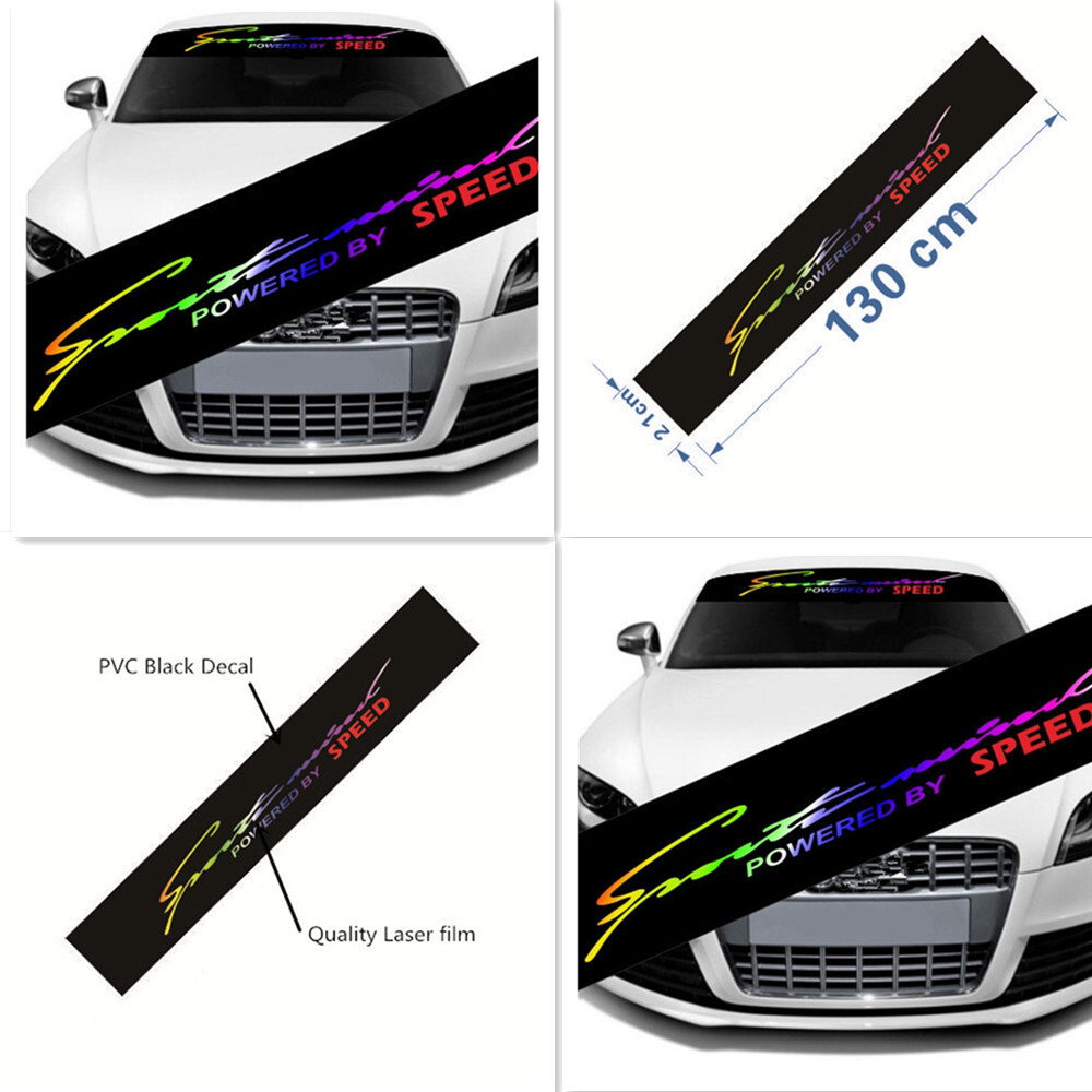 Laser Colorful Reflective Decal Sticker Decorative For Car Window Windshield
