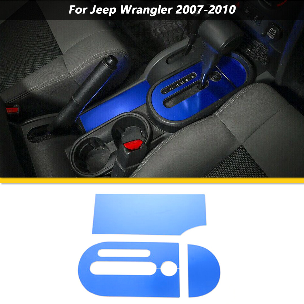 Blue Interior Dash Panel Cover Trim Kit For Jeep Wrangler JK 2007 2008 2009 2010
