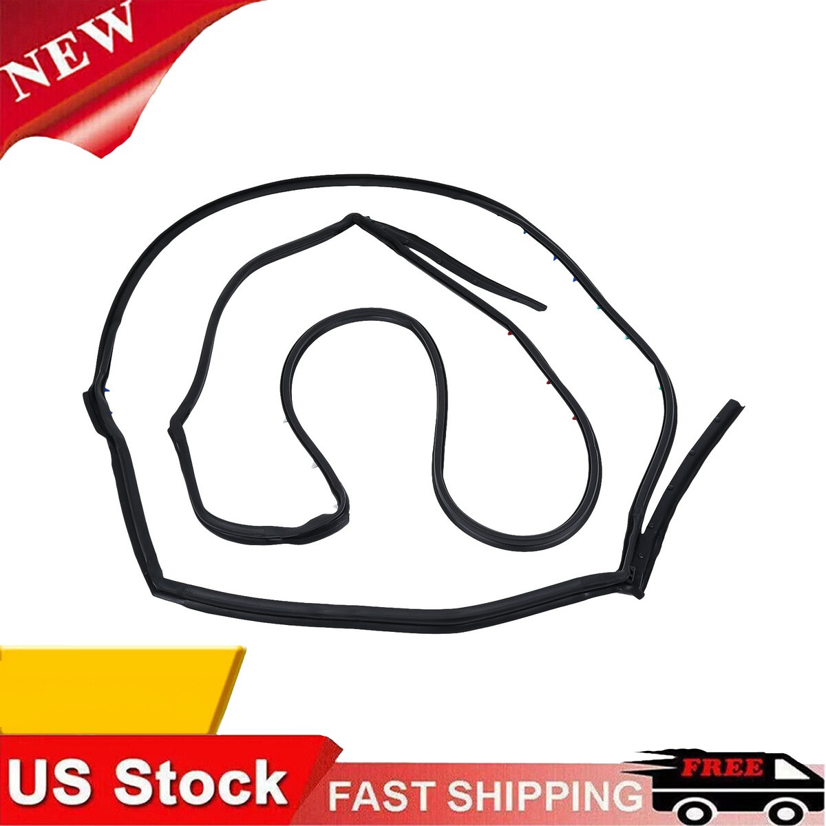 Door Rubber Strip Weather Protection Noise Reduction Black Color Seal