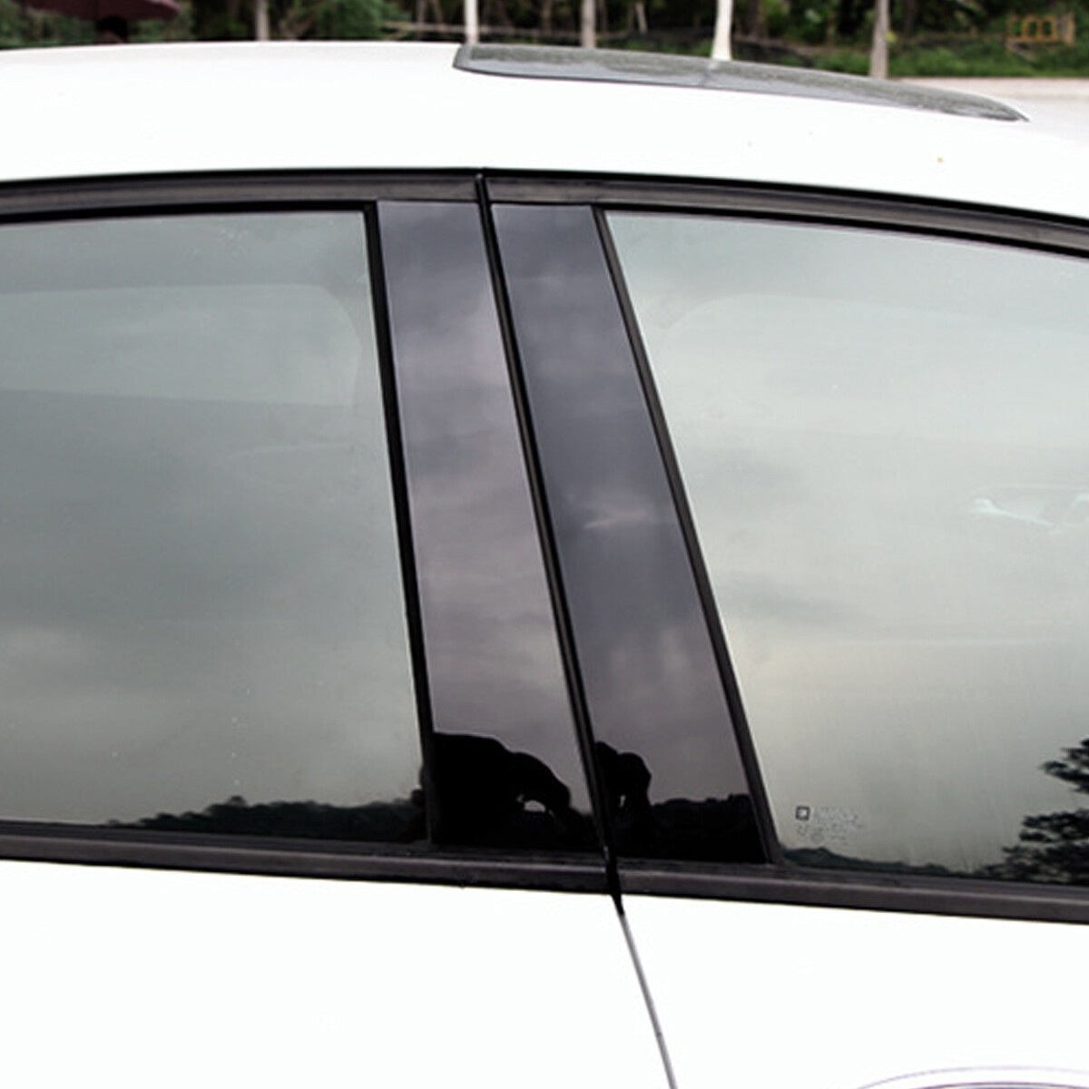 4pcs Door Trim B Pillar Posts Gloss Black Cover Trim Kit For Ford F150 2015-2021