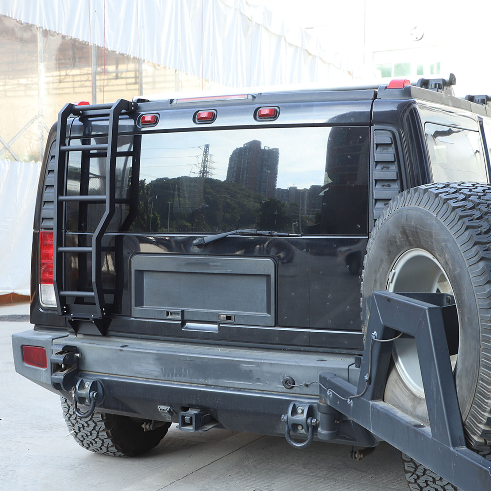 Trunk Rear Hatch Tailgate Ladder Trunk Storage Box Kits For Hummer H2 2003-2009