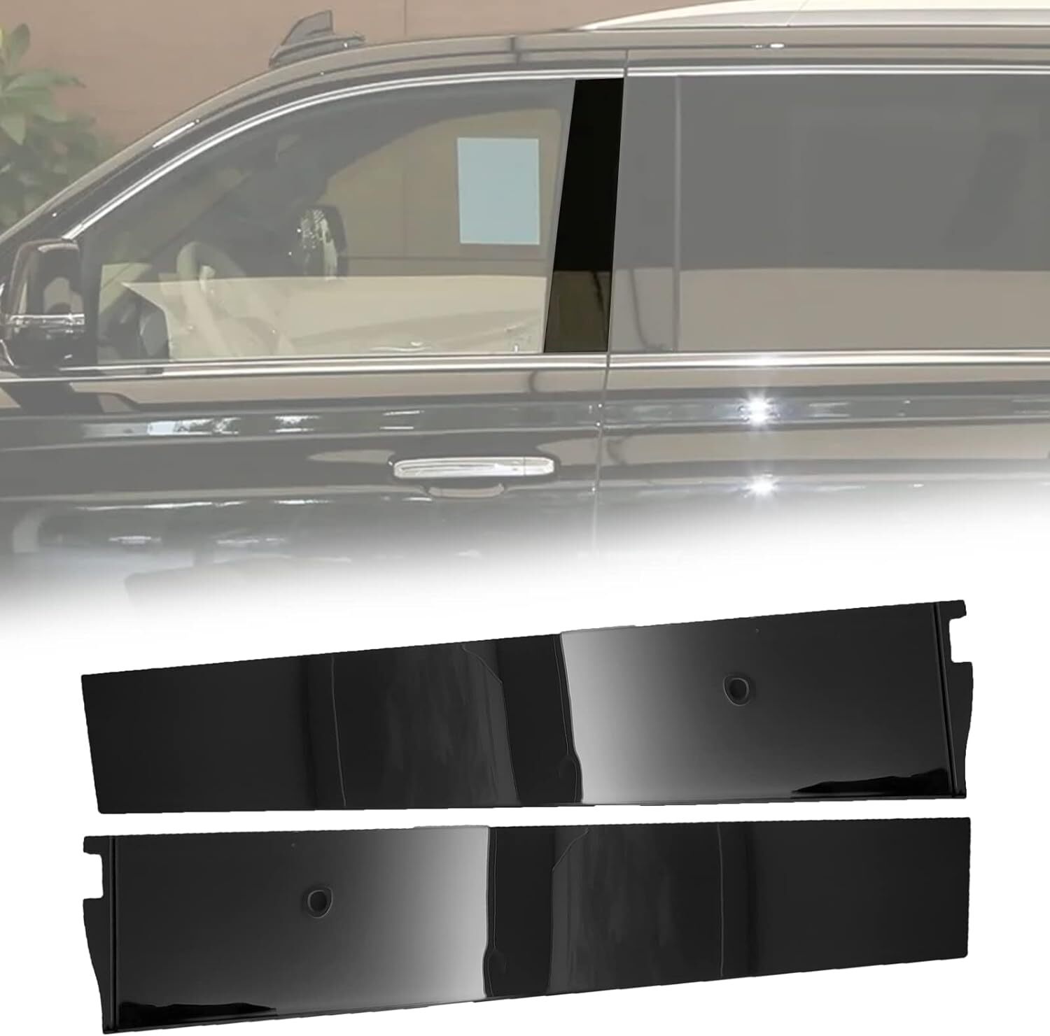 Pair B Pillar Door Trim Molding for 2015-2020 Cadillac Chevy GMC 926-241 926-242