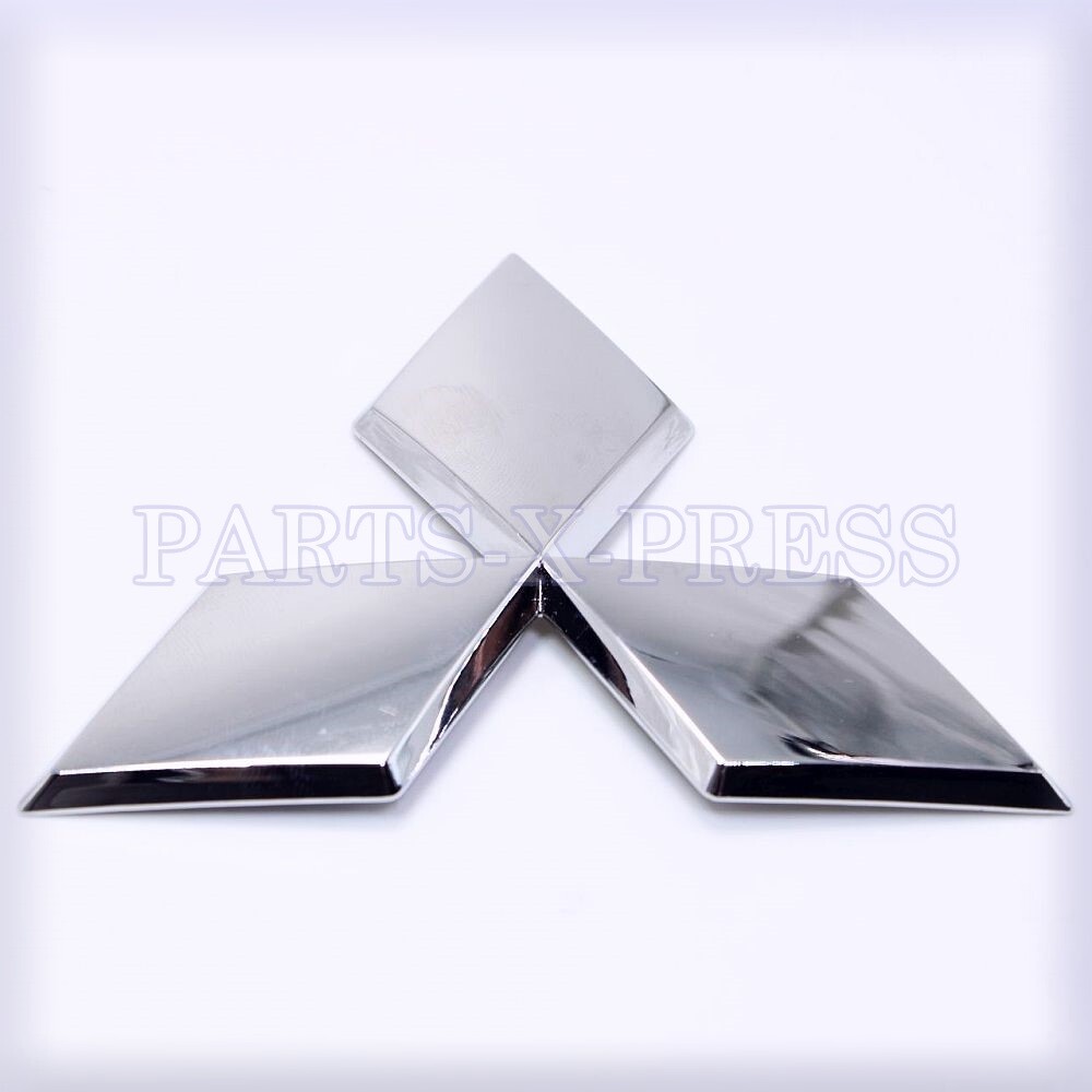 OEM MITSUBISHI FRONT RADIATOR GRILLE THREE DIAMOND CHROME SILVER EMBLEM MR598504