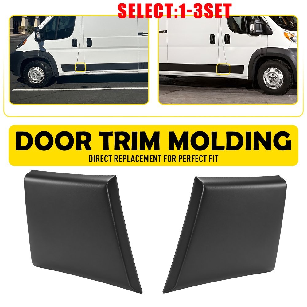 For 14-18 Ram ProMaster Front Left Right Gray Door Molding Trim 1ZT47LAHAA 2-6X