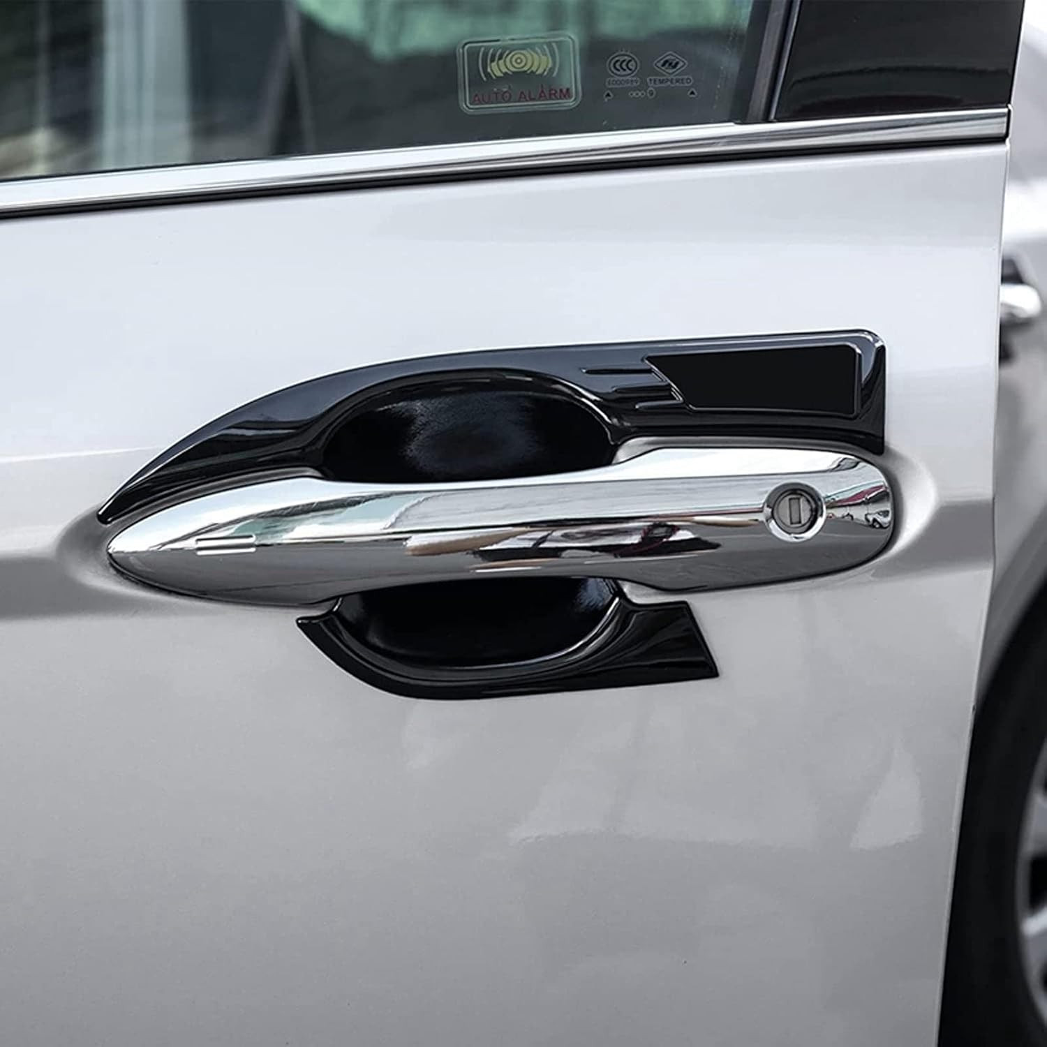 Glossy Black Side Door Handle Bowl Trim Overlay Kits For Toyota Camry 2018-2023
