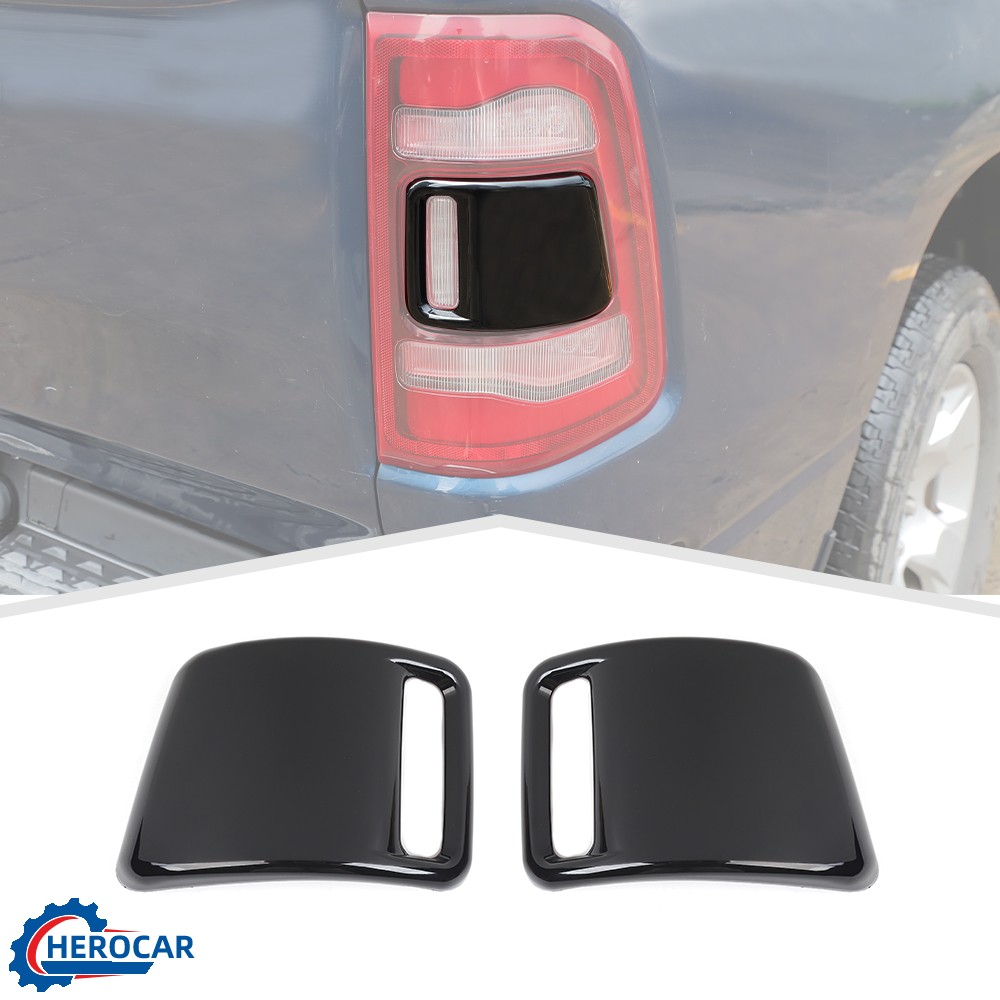For Dodge Ram 2018+ Rear Taillight Lamp Panel Decor Cover Trim Overlay Accessory