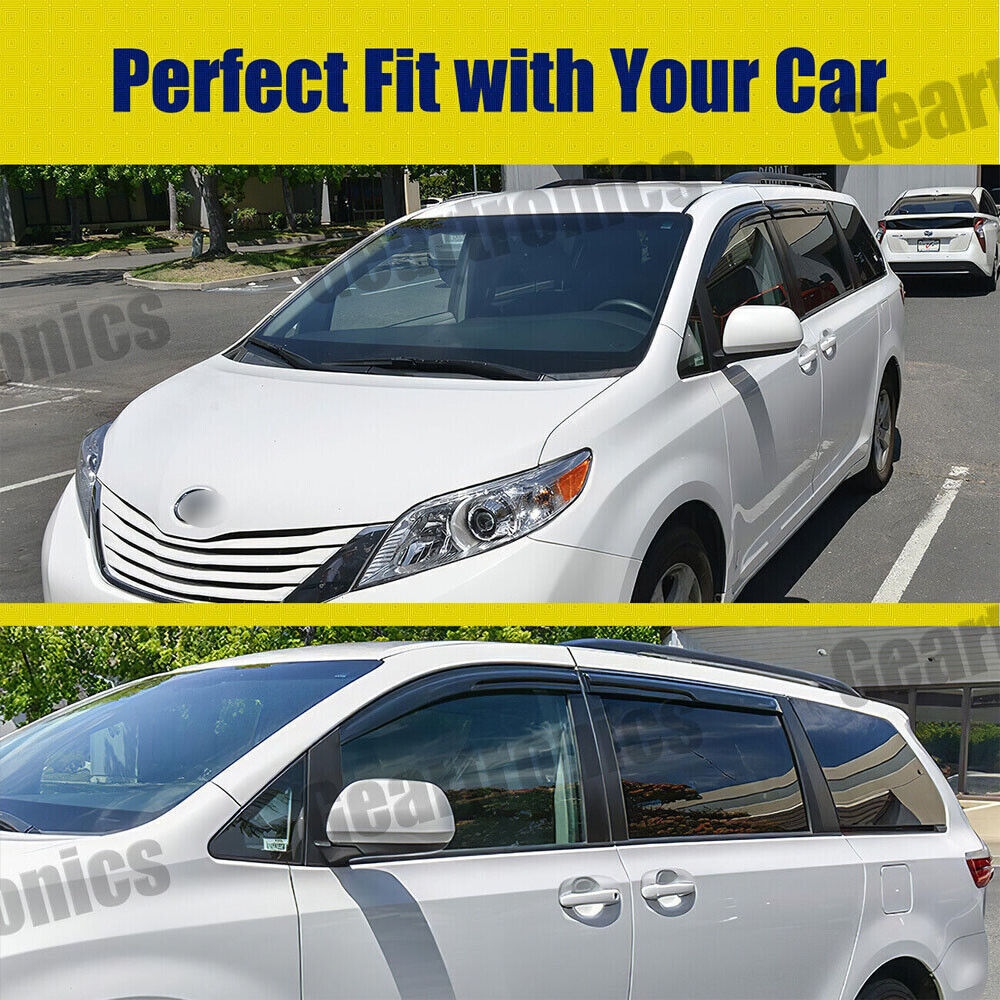 For Toyota Sienna 2011-2020 Window Visors Vent Sun Shade Rain Deflector Guards