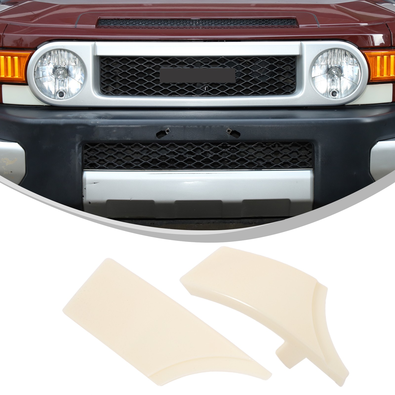 one Pair Unpainted Front Bumper Filler parts Fits Toyota FJ Cruiser 2007-2021