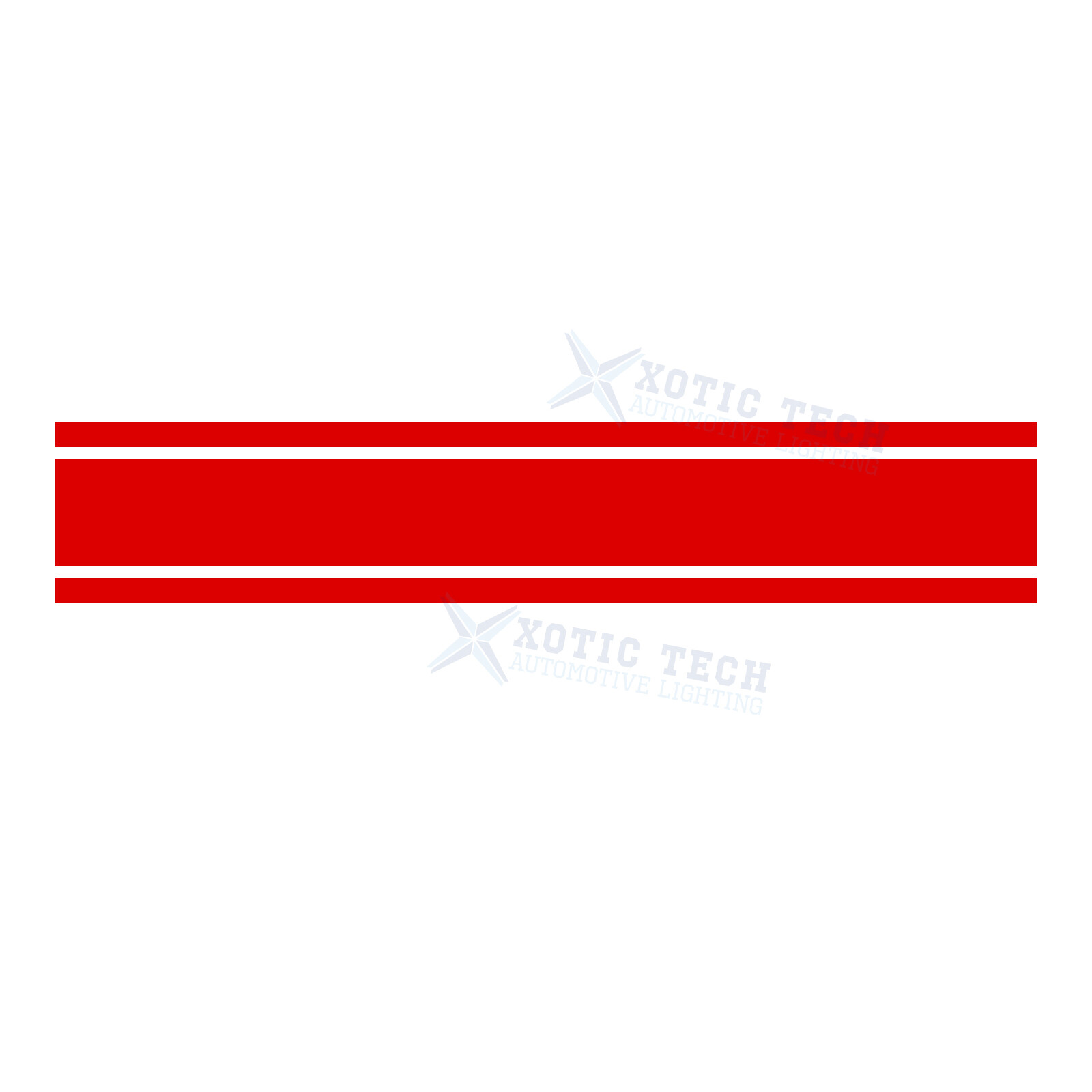 Red Vinyl Pre-cut Front Hood Fender Trunk Stripe Decals Sticker Universal Fit