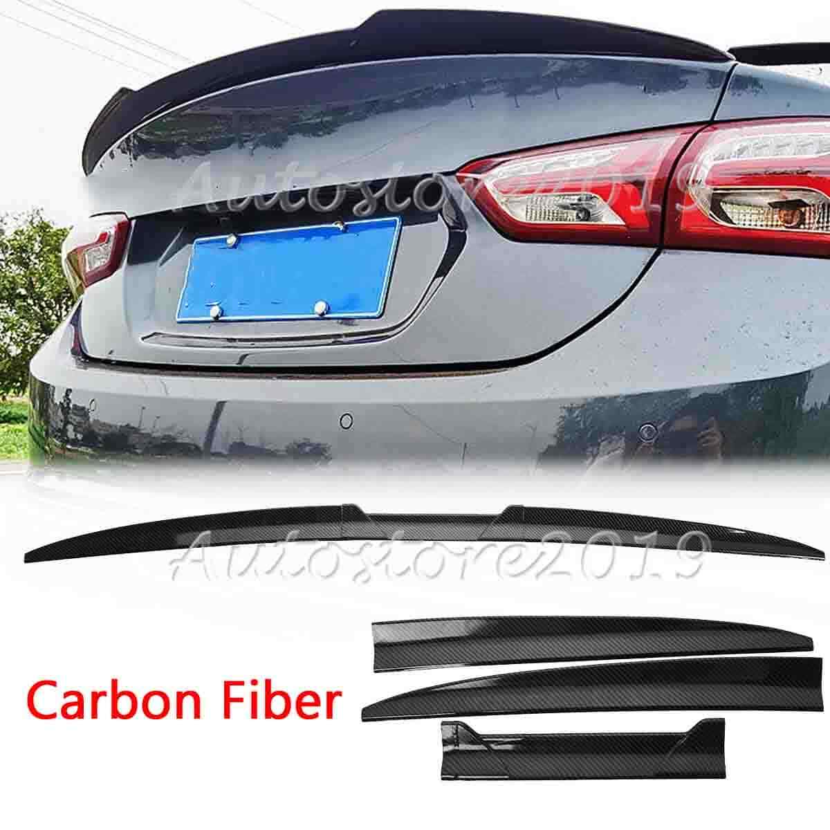 For Chevrolet Malibu Sedan 2016-2022 Carbon Fiber Rear Trunk Lip Spoiler Wing