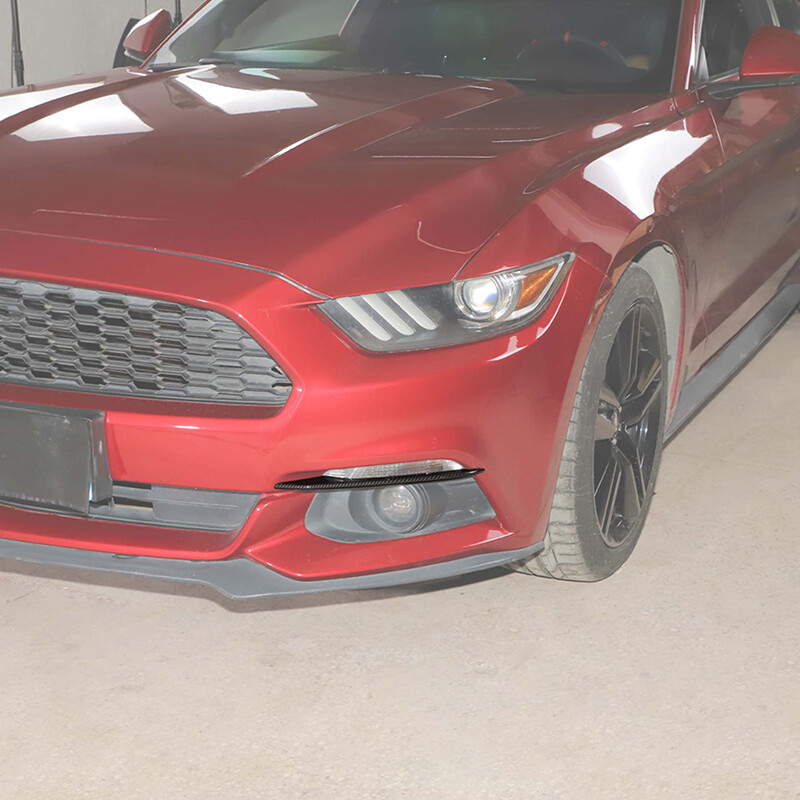 2pcs Front Eyebrow Fog Light Decors Front Lamp Cover Trim For Ford Mustang 2015+