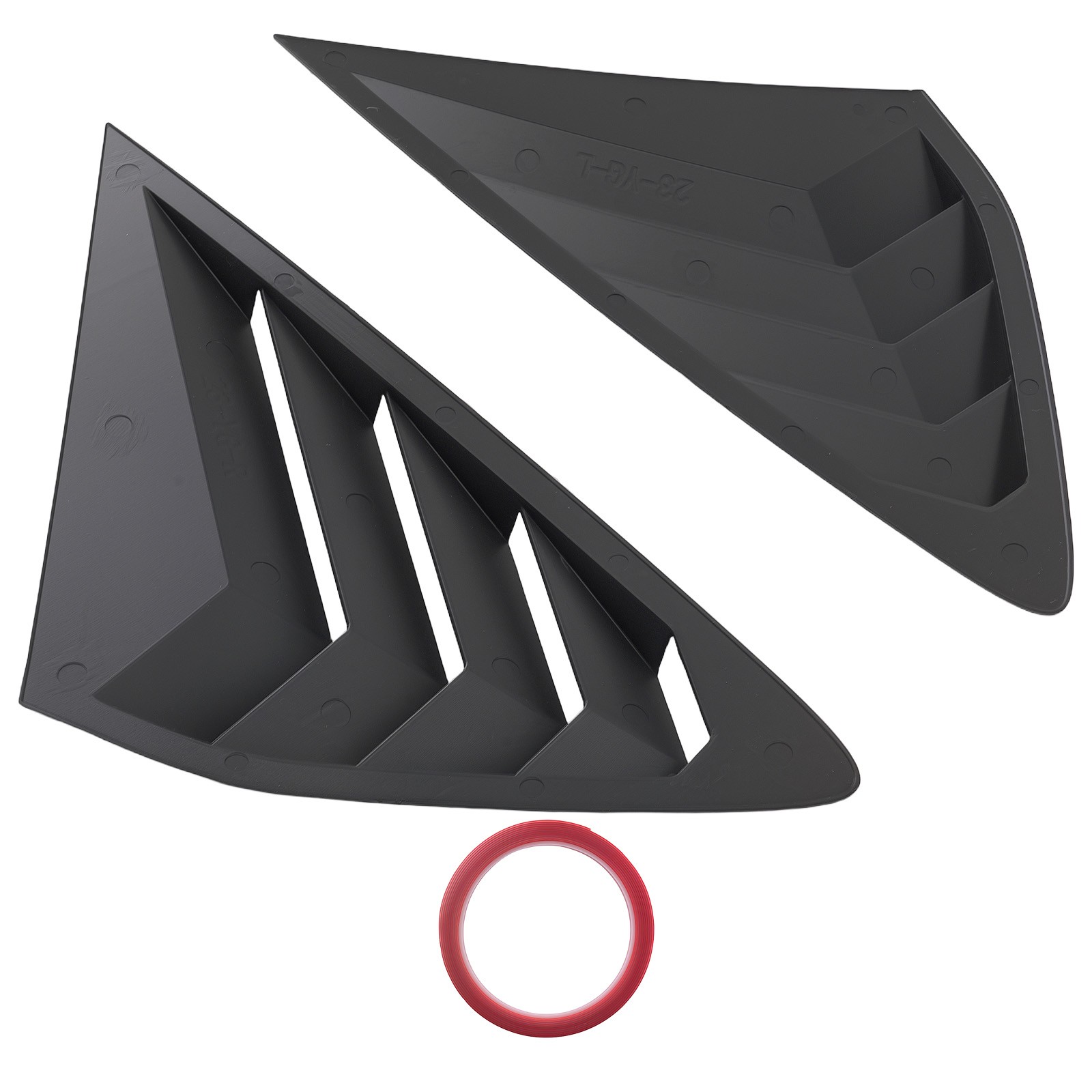 Black Gloss ABS Side Window Louvers for Honda Accord 2023-2025 Set