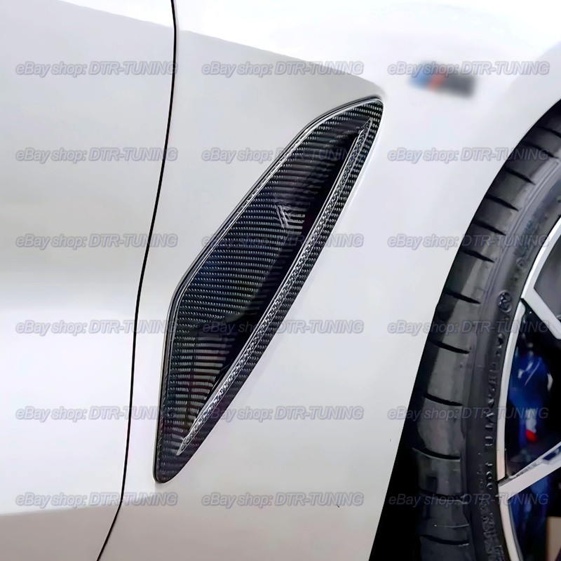 For BMW 8-Series 840i M850i Gran Coupe Carbon Fiber Side Grilles Air Vent Covers