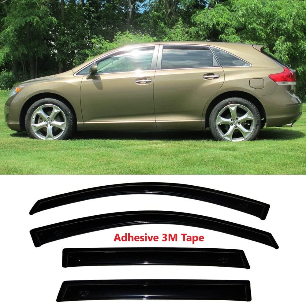 Window Visors Rain Guards Deflectors Mugen Style Fit Toyota Venza JDM 2008-2016