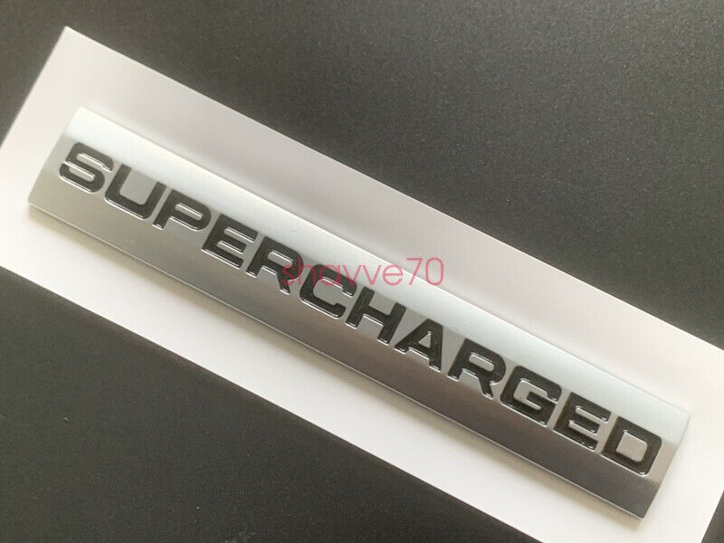 Metal 3D Aluminum SUPERCHARGED Emblem Dash Sticker Fender Badge For Range Rover