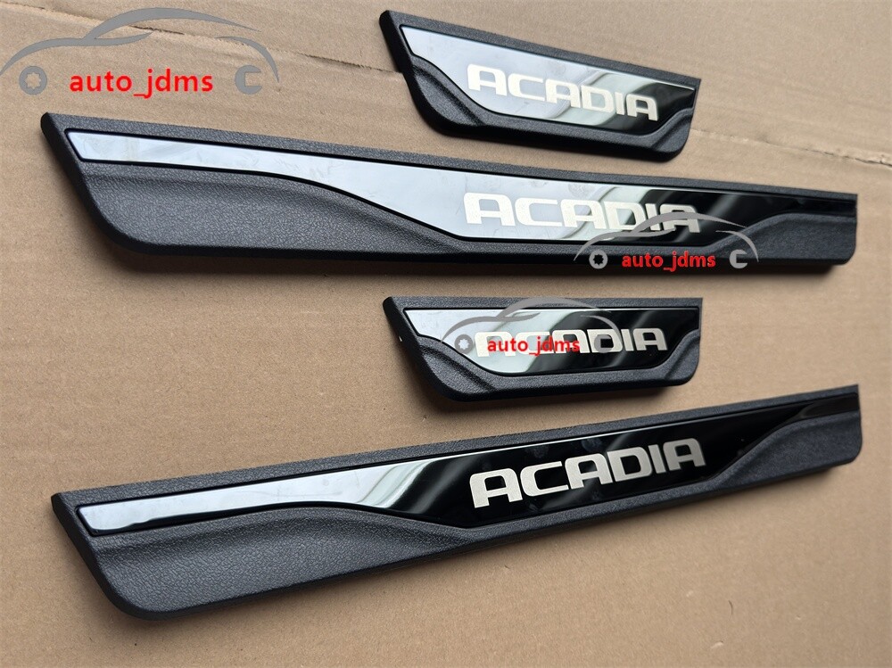For GMC Acadia Car Accessories Car Door Sill Cover Scuff Plate Panel Guard 4PCS