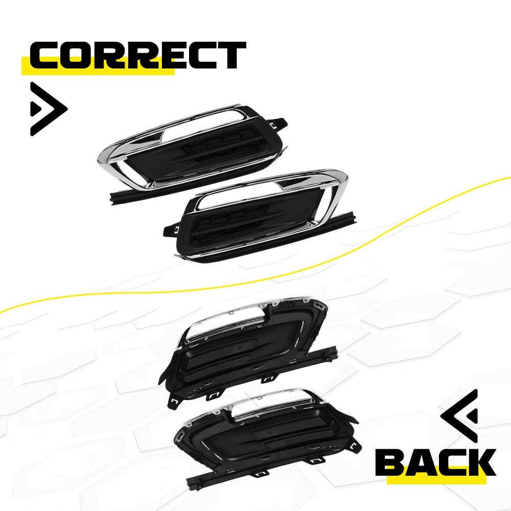 For Chevrolet Cruze 2015-2016 Front Bumper Fog Light Lamp Bezel Coves Left/Right