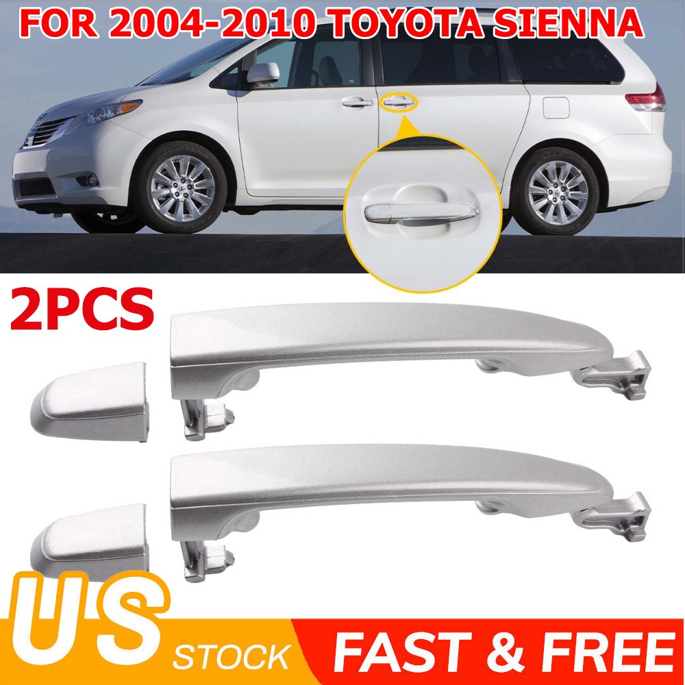 For 04-10 Toyota Sienna Outside Exterior Door Handle Left & Right Rear 2PCS