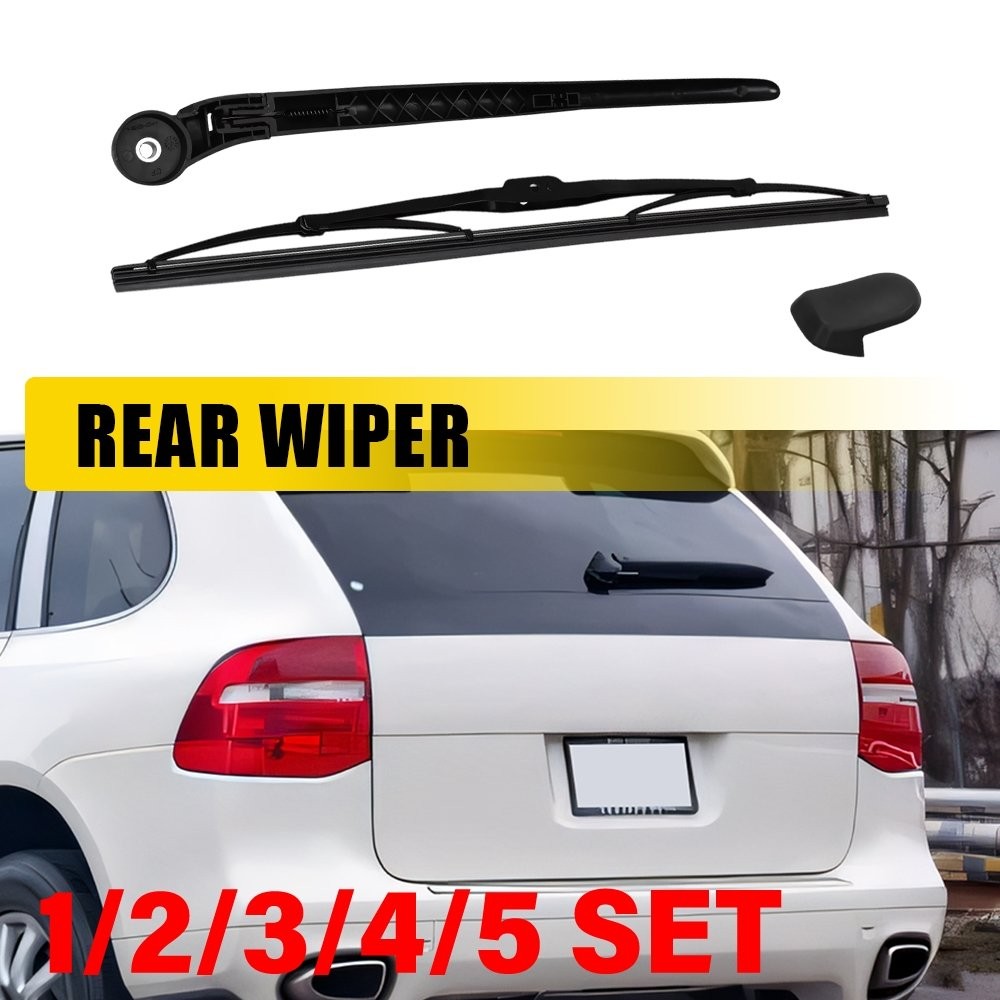Rear Windshield Wiper Blade Arm For Porsche Cayenne 03-10 w/ Wiper Cover 1-5SET