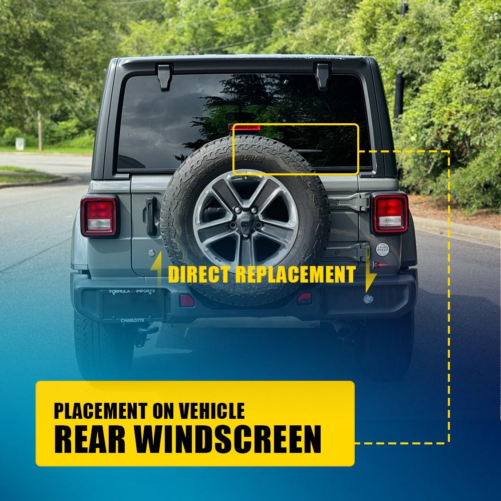 Rear Back Windshield Window Wiper Arm w/ Blade For 2018-2025 Jeep Wrangler Black
