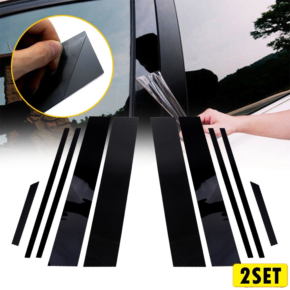 Fit TOYOTA For RAV4 20pc 2019-2021 Black Gloss Pillar Posts Door Trim Window EXV