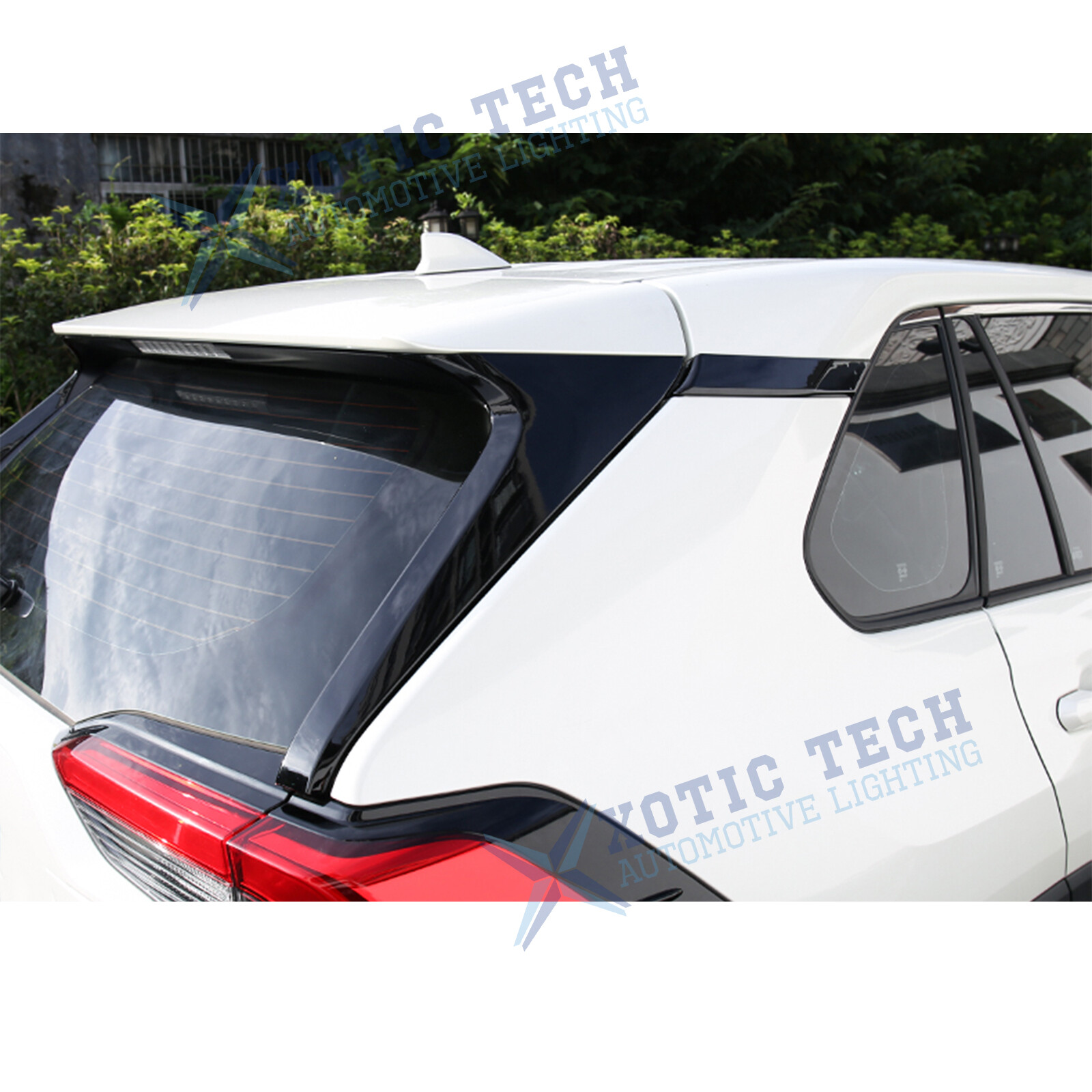 JDM Glossy Black Rear Window Sill C Pillar Cover Trim For Toyota RAV4 2019-2024