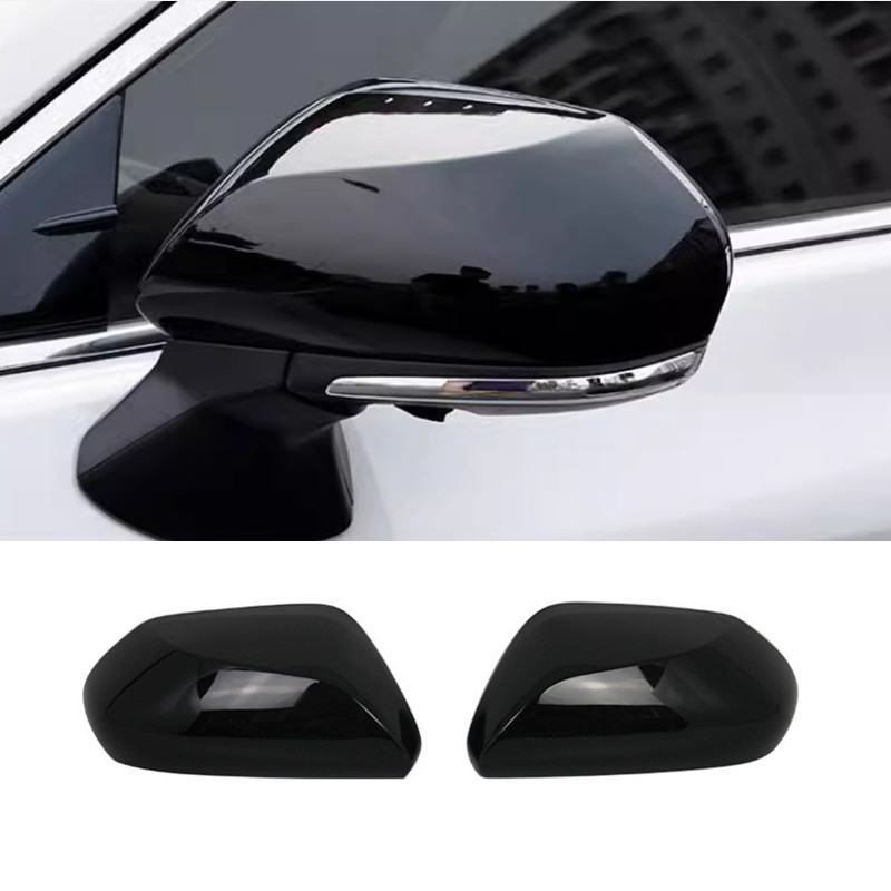 Bright Black Car Rearview Mirror Cover Trim For Toyota Camry 2018-2026