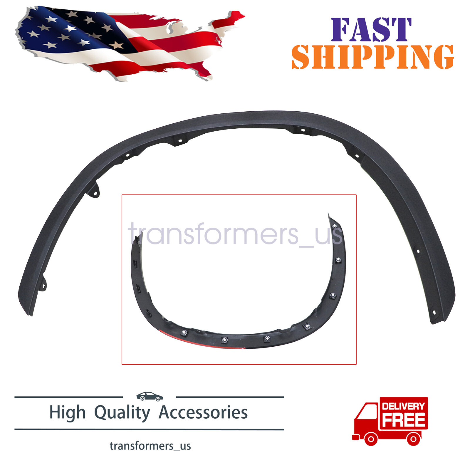 Fender Flares Front Driver Passenger Side For Toyota Highlander 2020 2021-2023