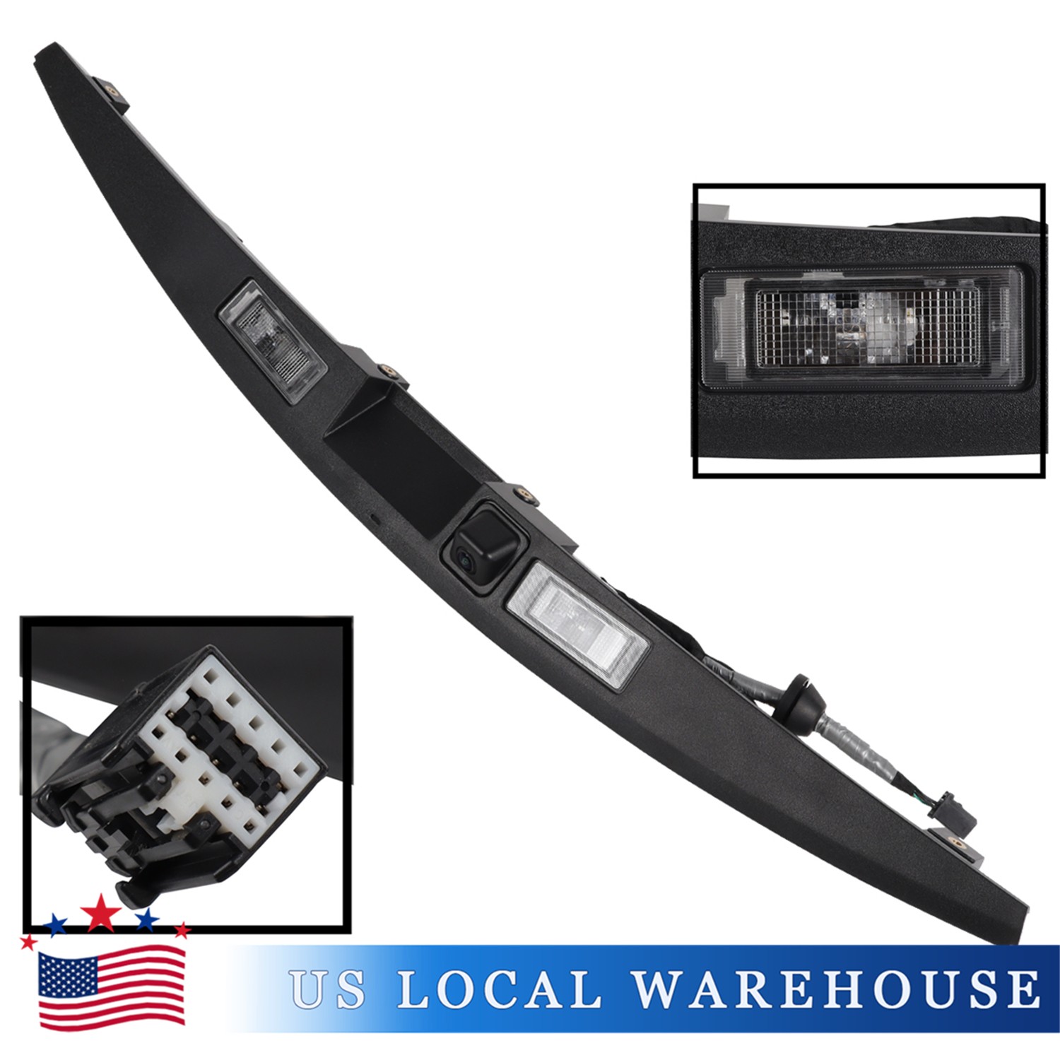 84096555 For Impala Rear Trunk Lamp Carrier Trim License Frame Light W/Camera