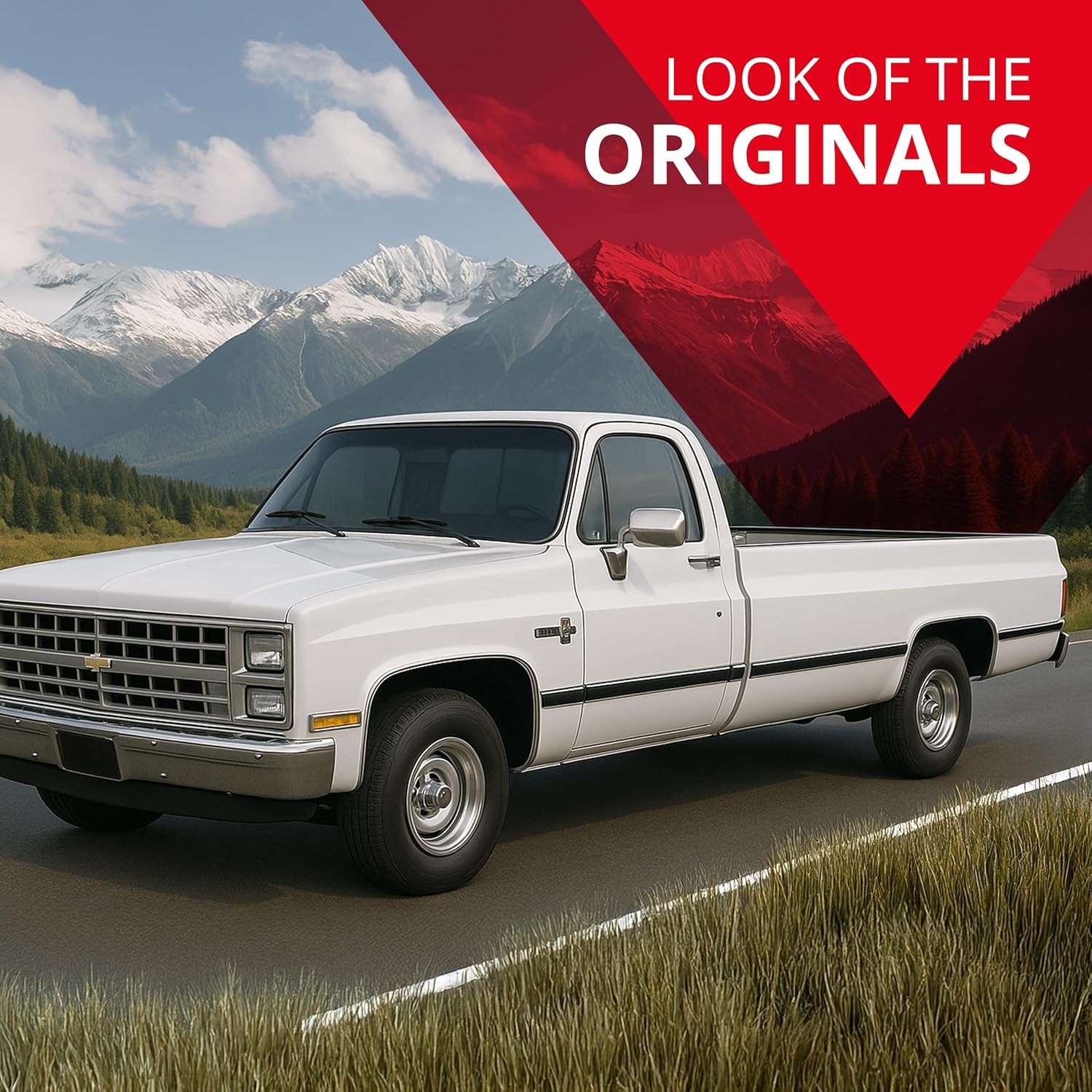 ALL-FIT Black Chrome Square Body Side Molding 73-87 Chevy C10 GMC Truck 2.25″