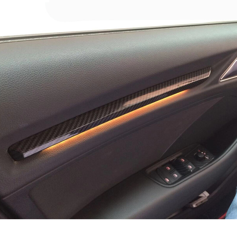 For Audi A3 S3 8V 2014-2019 car door LED Lampshade Decoration Carbon Fiber Color