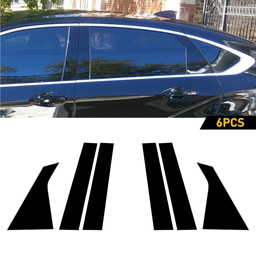 For 2014-2020 Chevrolet Door Impala Pillar Post Trim Gloss Black Car Accessories
