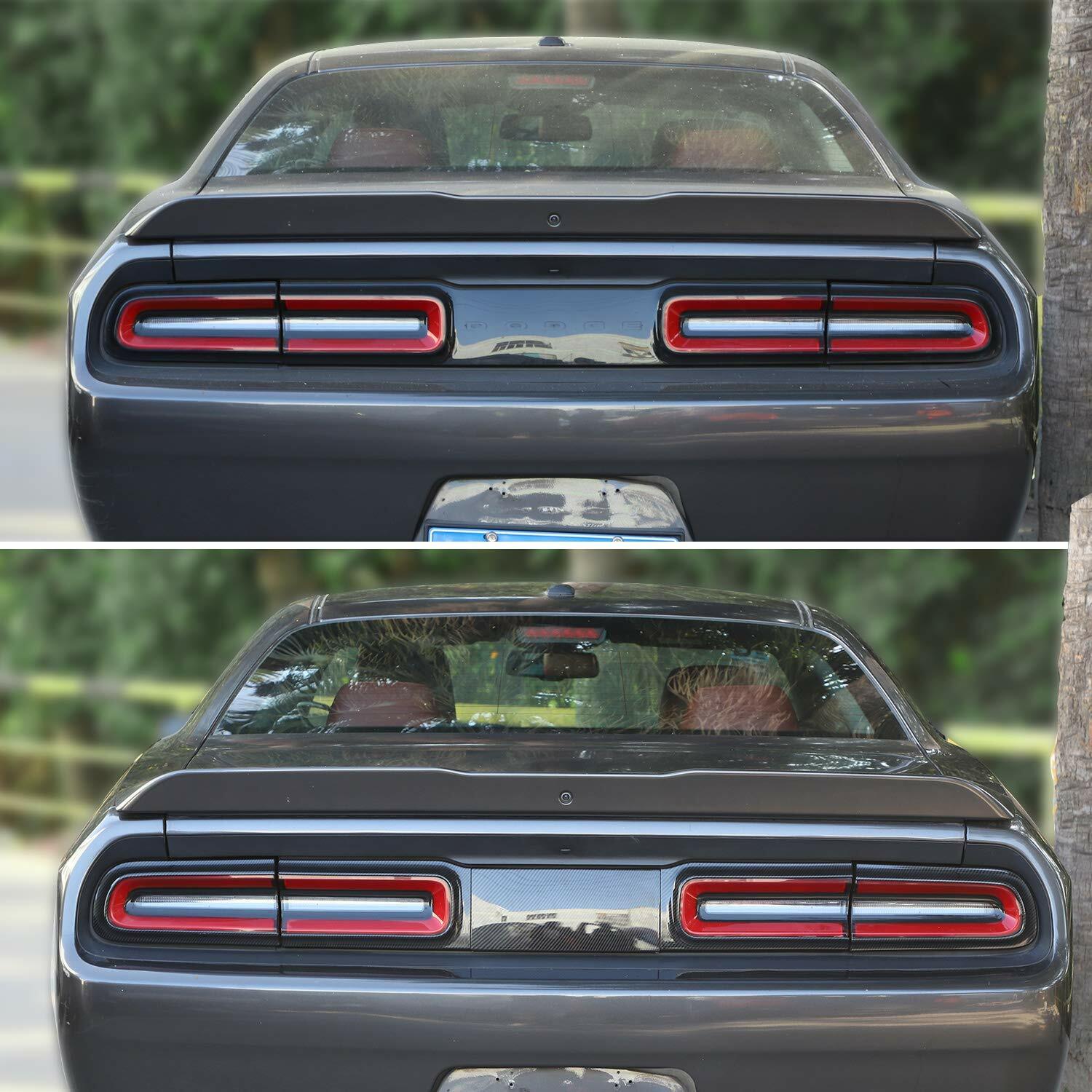 Rear Taillight Light Cover Trim Kit for Dodge Challenger 2015-2023 Carbon Fiber
