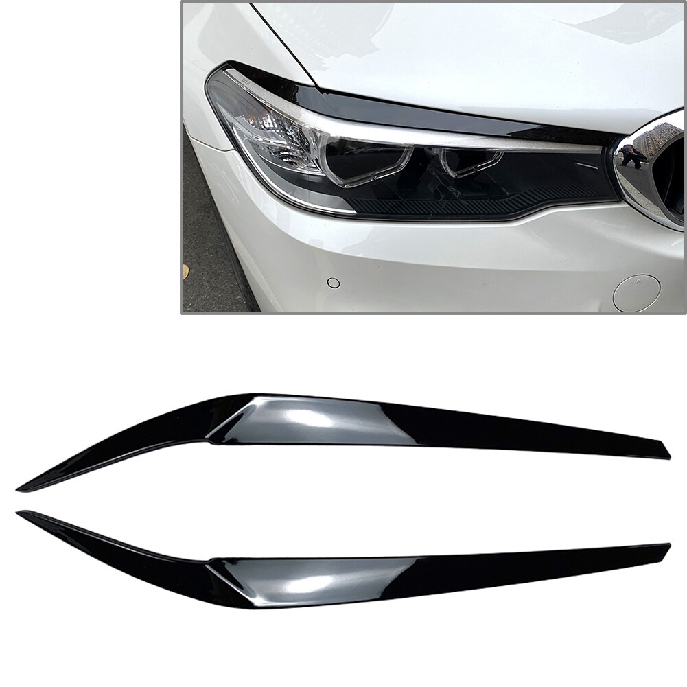 Front Headlight Eyebrow Eyelid Cover Trim For BMW 5 Series G30 G31 G38 F90 M5