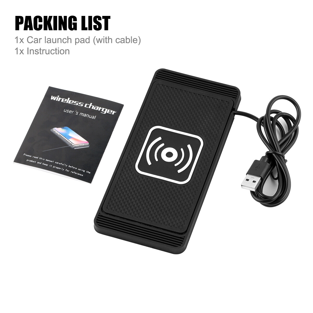 Wireless Car Phone Charger Fast Charging Pad Mat For iPhone Samsung Universal