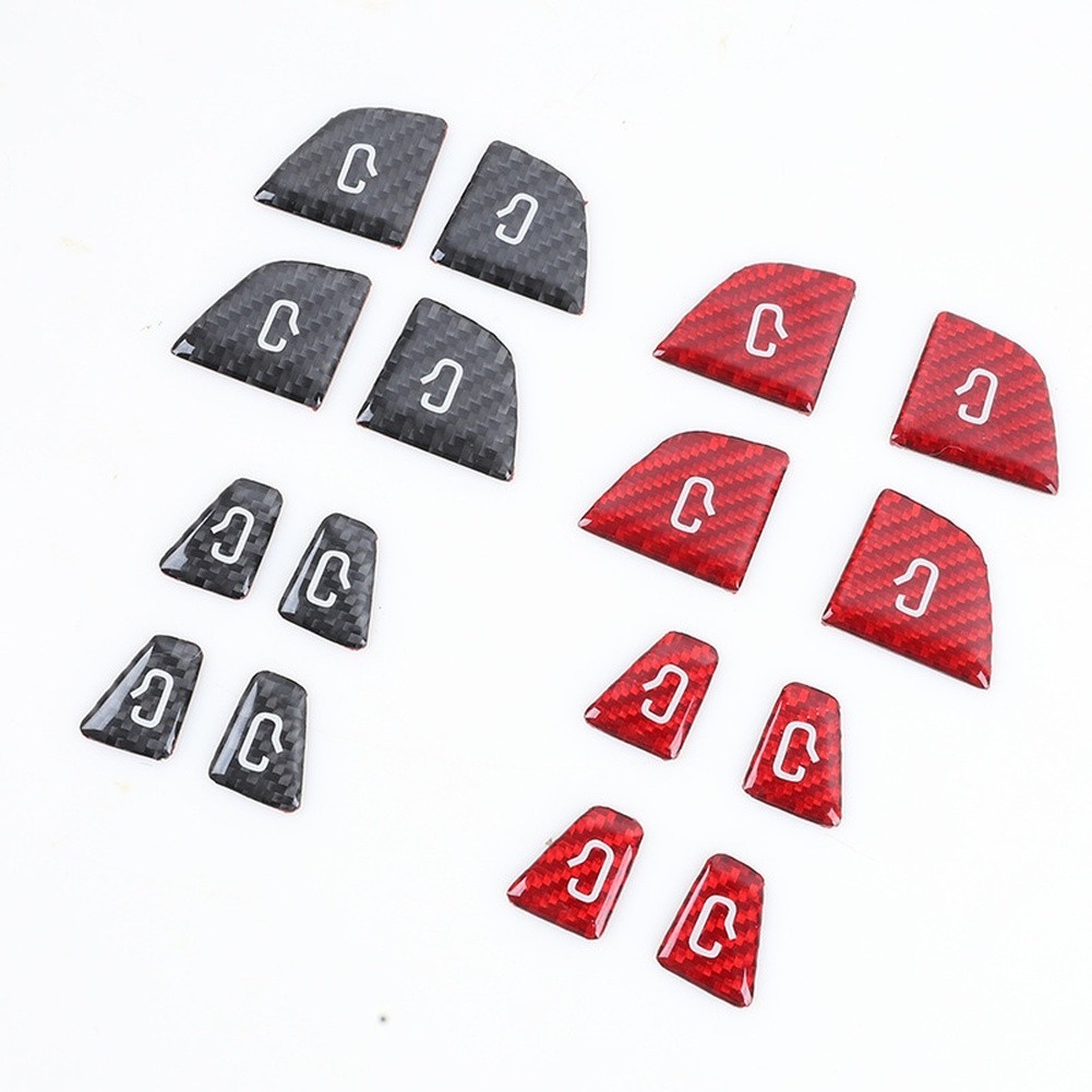 Carbon Fiber Texture Door Switch Button Cover for Tesla For Model 3 Y Interior