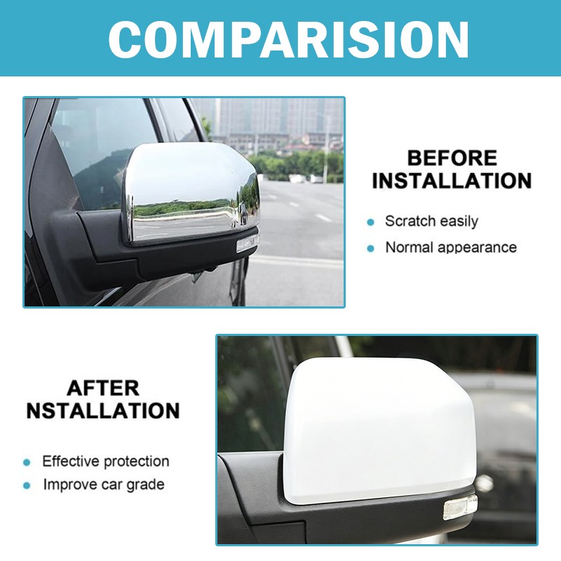 For 2021 2022 2023 Toyota Tundra Chrome Door Side Mirror Covers Trim Cap LH + RH