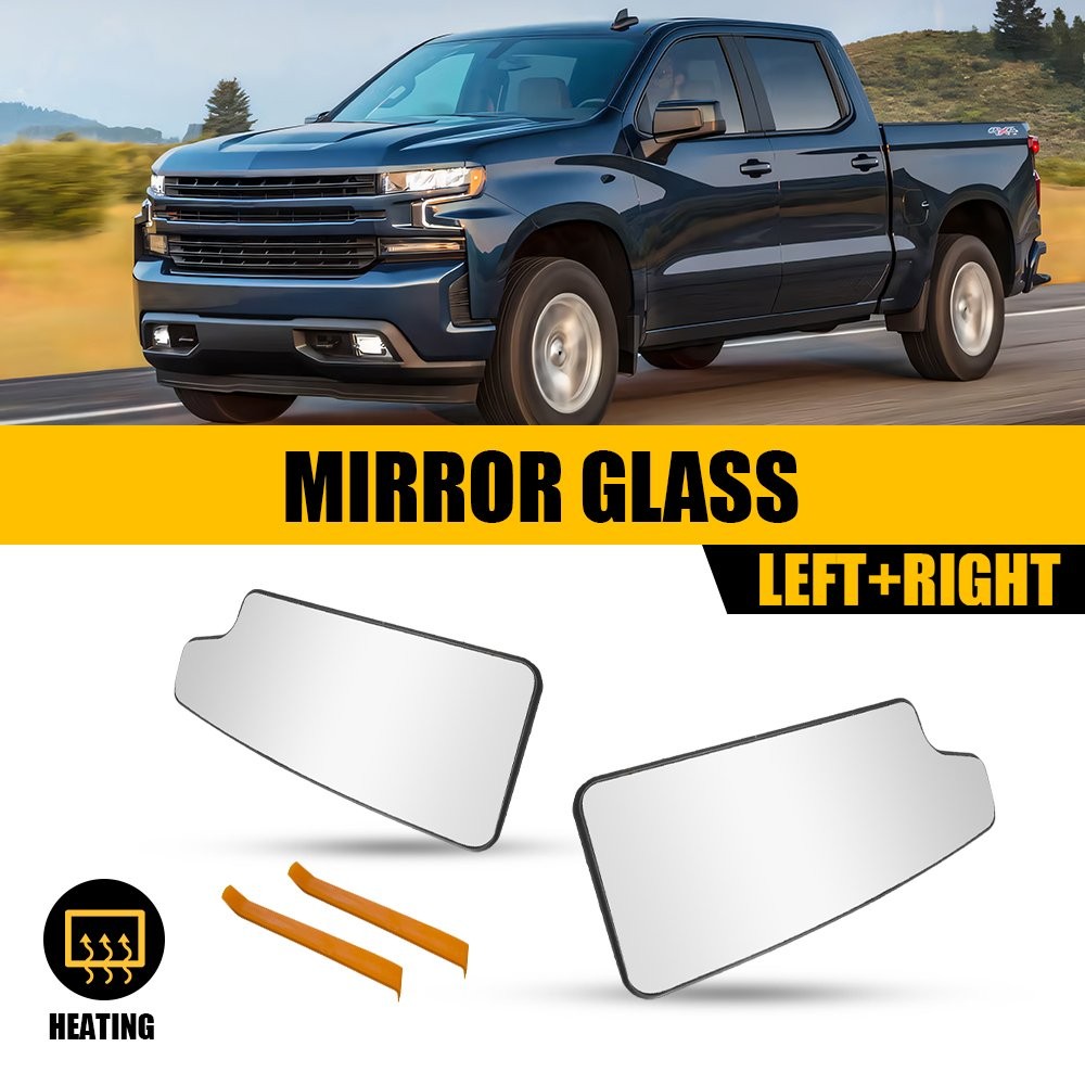 Exterior Side View Mirror Glass Heated Left/Right Side For 20-21 Chevy Silverado